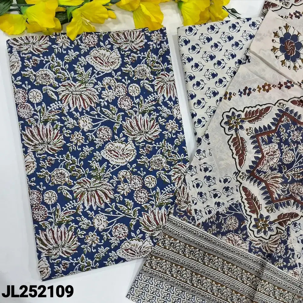 Blue printed soft cotton salwar material jl252109-Neidhal