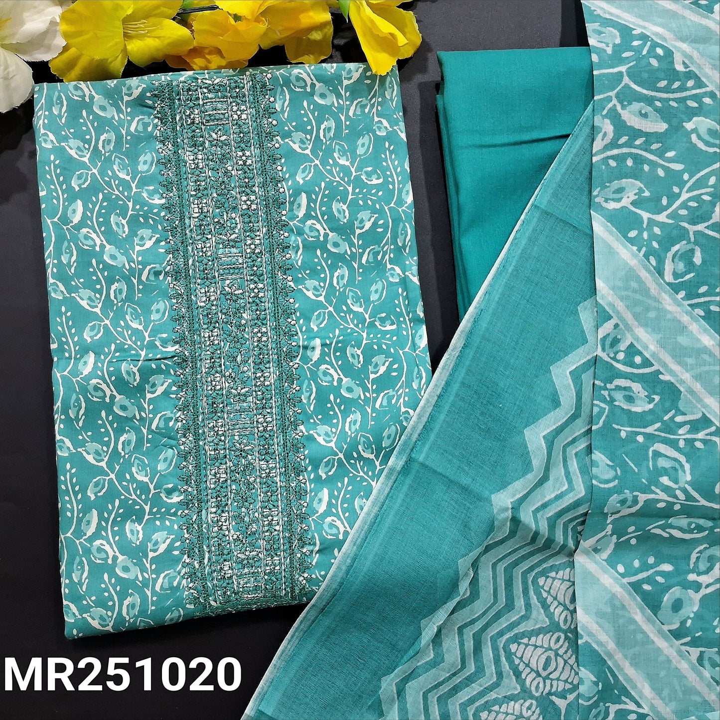 Blue printed soft cotton salwar material mr251020-Neidhal
