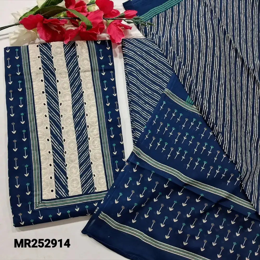 Blue printed soft cotton salwar material mr252914-Neidhal