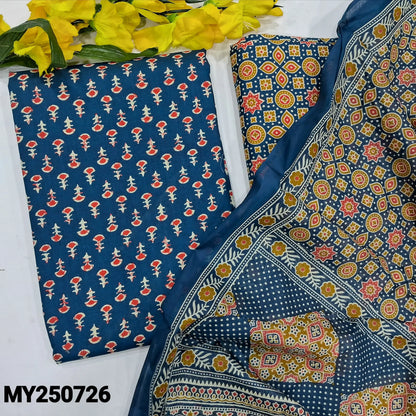 Blue printed soft cotton salwar material my250726-Neidhal