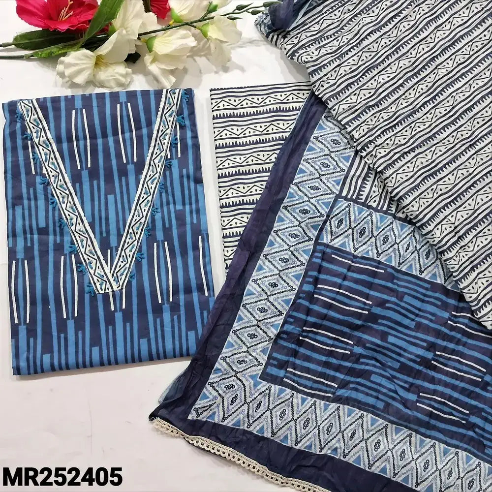 Blue printed soft cotton salwar mr252405-Neidhal