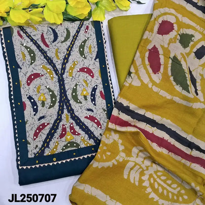 Blue satin cotton salwar material jl250707-Neidhal