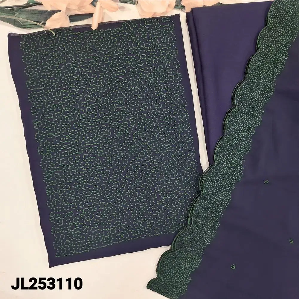 Blue semi georgette salwar material jl253110-Neidhal