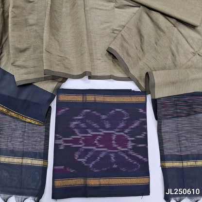 Blue silk cotton salwar material jl250610-Neidhal