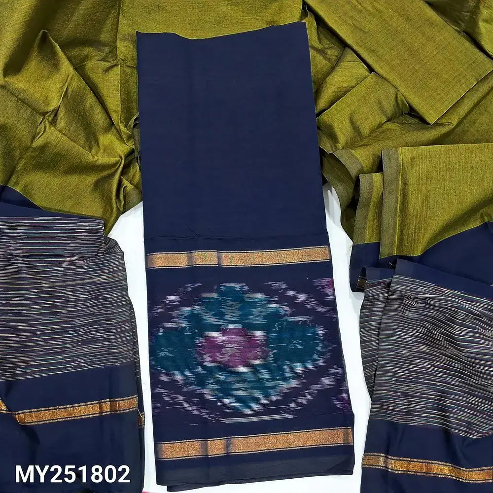 Blue silk cotton salwar material my251802-Neidhal