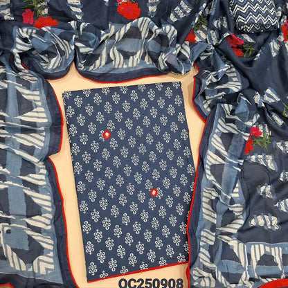 Blue soft cotton salwar material OC250908-Neidhal