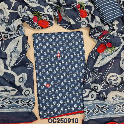 Blue soft cotton salwar material OC250910-Neidhal