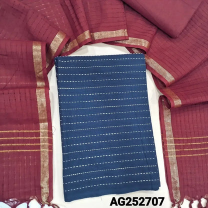 Blue south handloom cotton salwar material ag252707 Neidhal