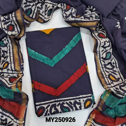 Blue wax batik cotton salwar material my250926-Neidhal