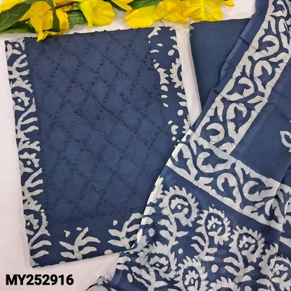 Blue wax batik cotton salwar material my252916-Neidhal