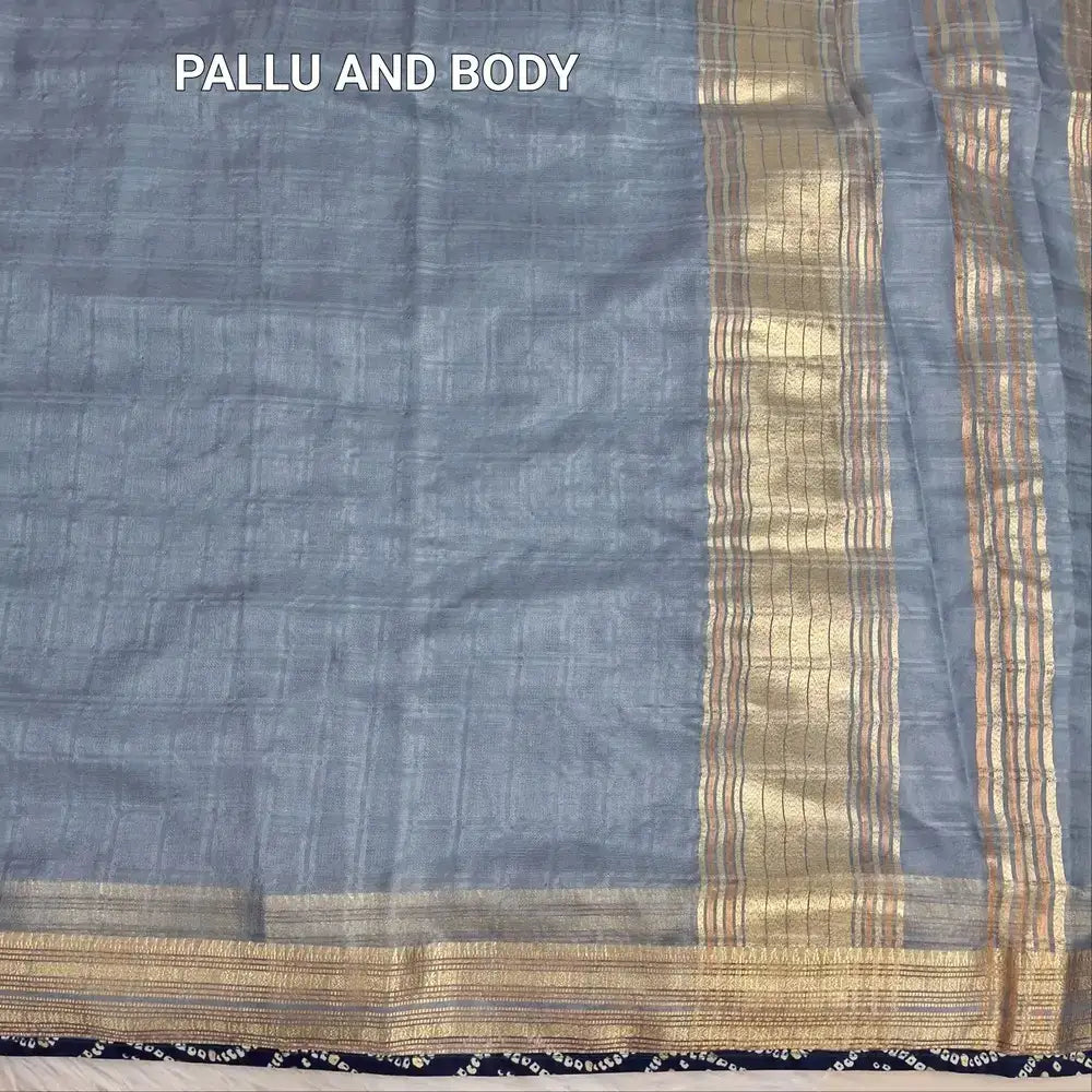 Blueish grey fancy organza saree ws1212-Neidhal