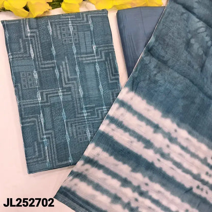 Bluish grey digital printed printed fancy silk cotton salwar material jl252702-Neidhal