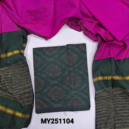 Bottle green ilk cotton salwar material my251104-Neidhal