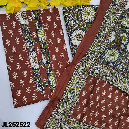 Brick red printed soft cotton salwar material jl252522-Neidhal