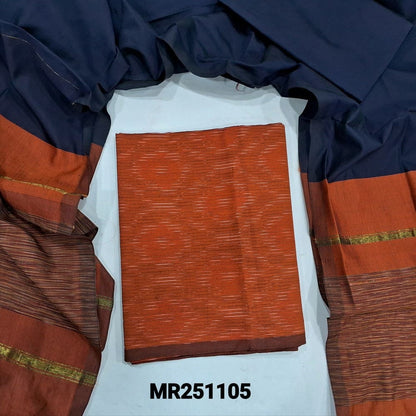 Brick red silk cotton salwar material my251105-Neidhal