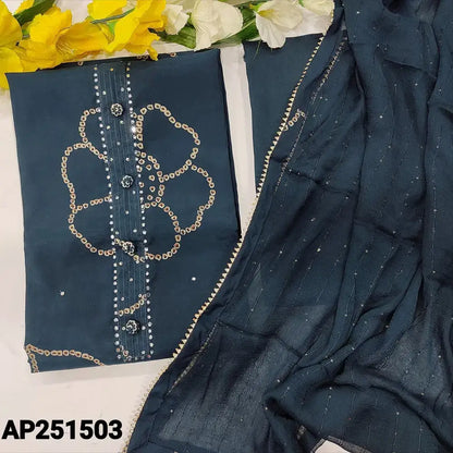 Bright pink floral printed semi linen salwar material ap251504-Neidhal