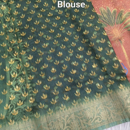 Brown digital printed light weight silk cotton saree ws315-Neidhal