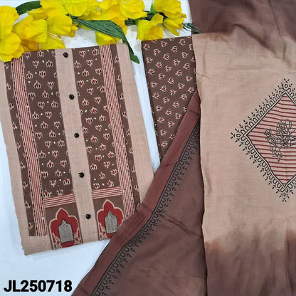 Brown premium slub cotton salwar material jl250718-Neidhal