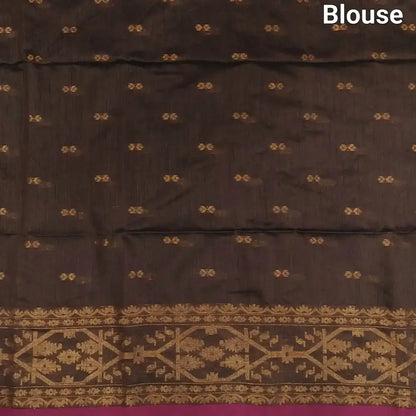 Brown silk cotton saree ns178-Neidhal