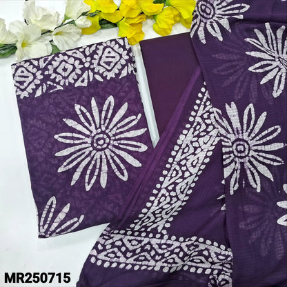 Buy Deep Wine Purple Batik Kota Cotton Salwar Material – Pure & Soft