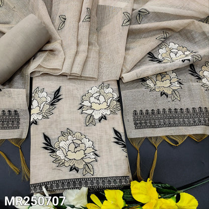 Buy Grey Jamdani Silk Cotton Salwar Material – Elegant & Premium