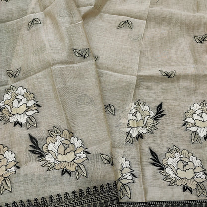 Buy Grey Jamdani Silk Cotton Salwar Material – Elegant & Premium
