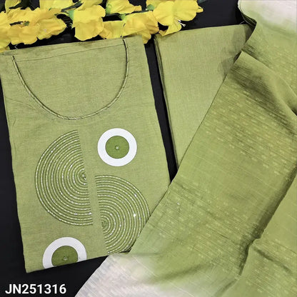 Cardamom green premium handloom cotton salwar material jn251316-Neidhal