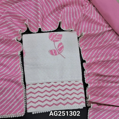 Chikankari embroidered pure cotton salwar material ag251302-Neidhal