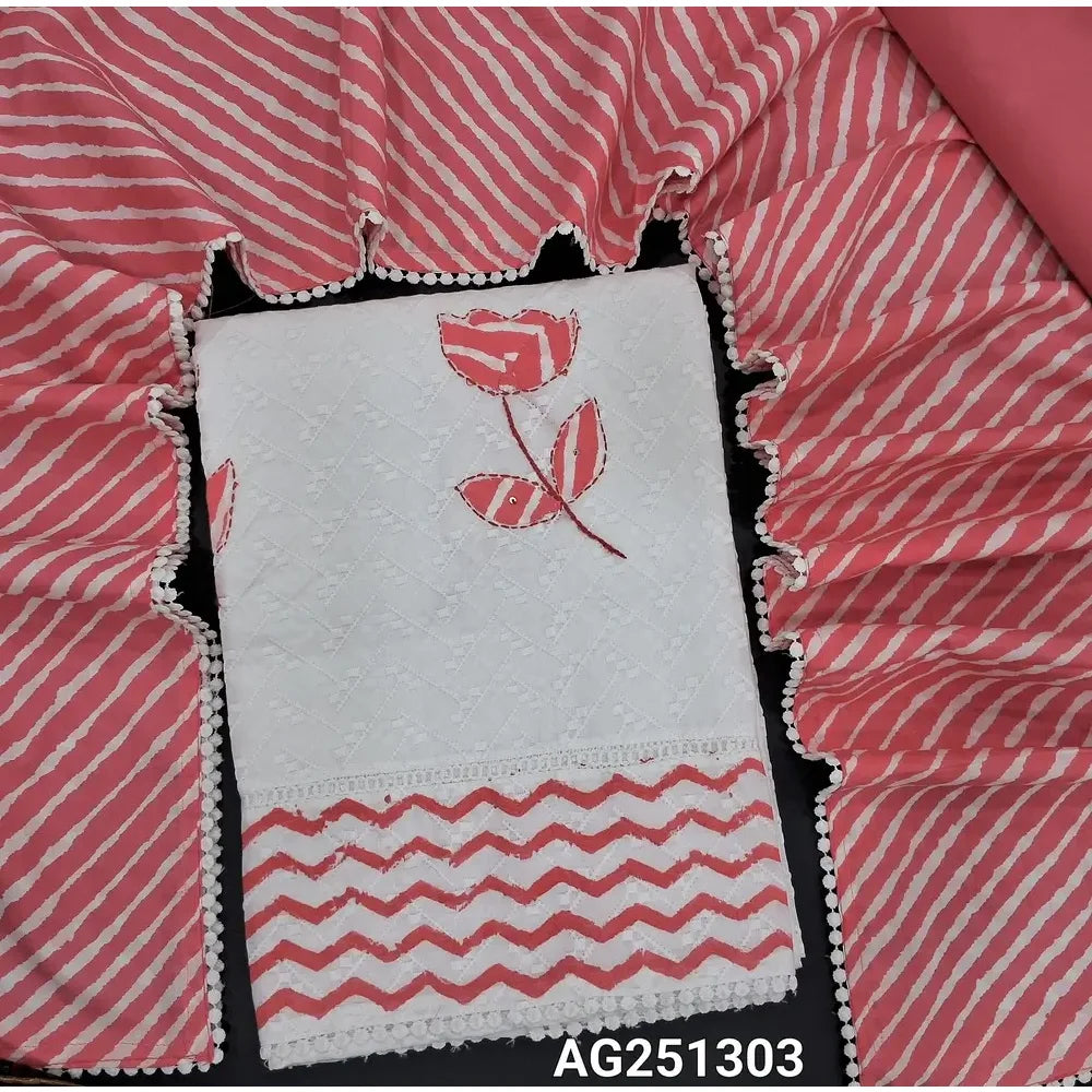 Chikankari embroidered pure cotton salwar material ag251303-Neidhal