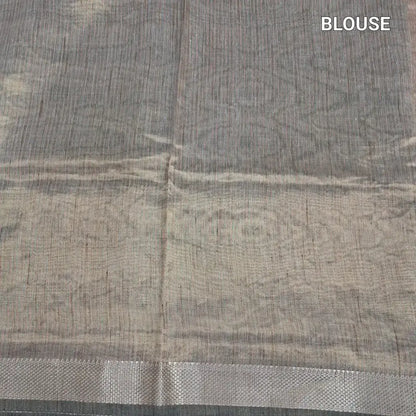 Chocolate brown soft tissue silk cotton saree ns239-Neidhal