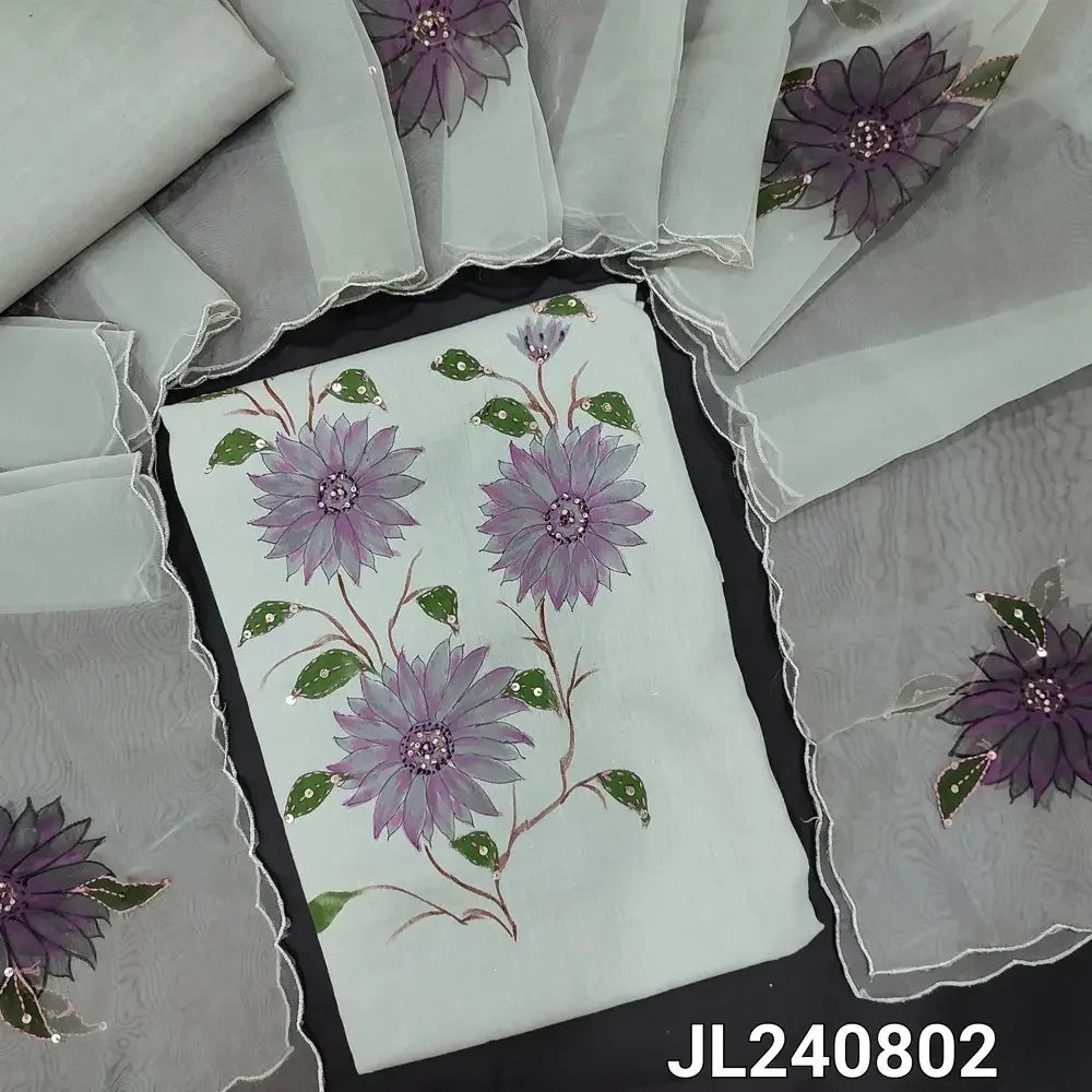 CODE JL240802: Light grey premium cotton unstitched