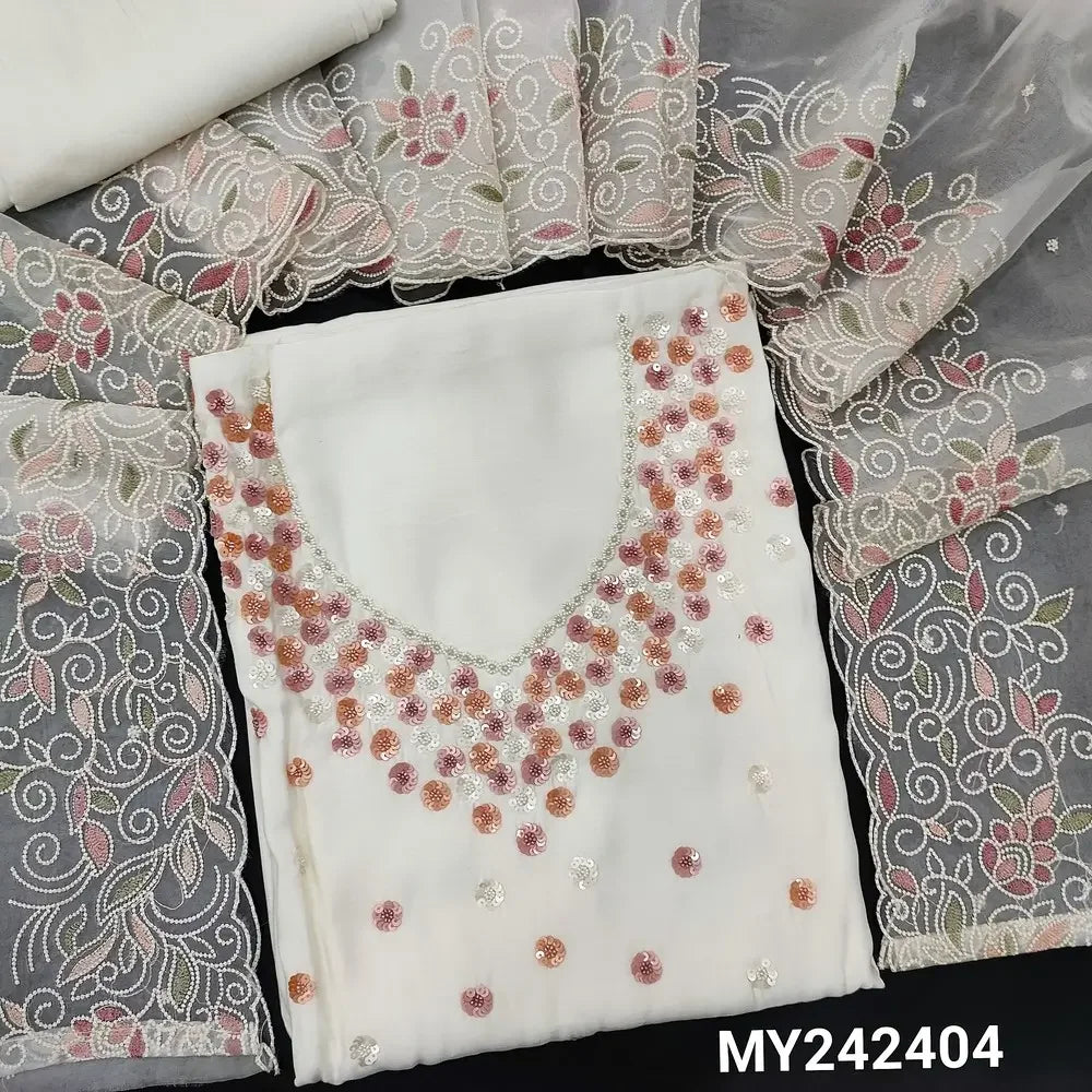 CODE MY242404: Half white premium soft silk cotton