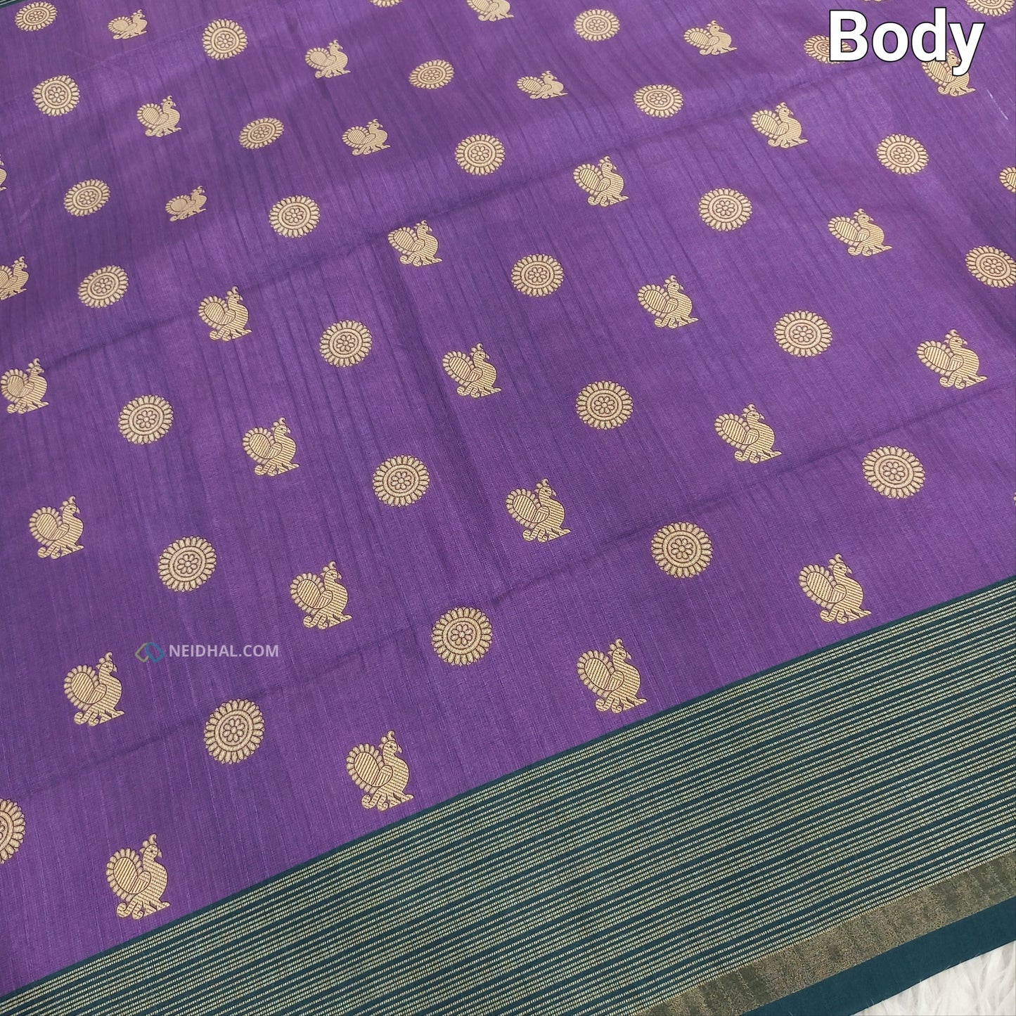 Dark Mauve Digital Printed Chappa Silk Saree Material – Neidhal