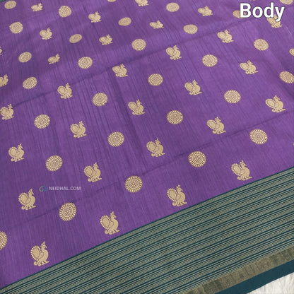 Dark Mauve Digital Printed Chappa Silk Saree Material – Neidhal
