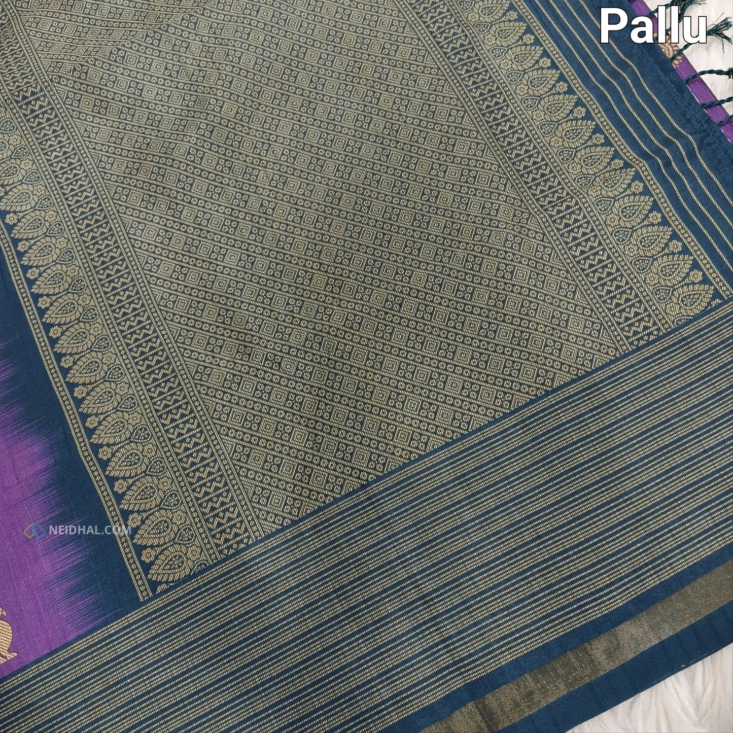 Dark Mauve Digital Printed Chappa Silk Saree Material – Neidhal