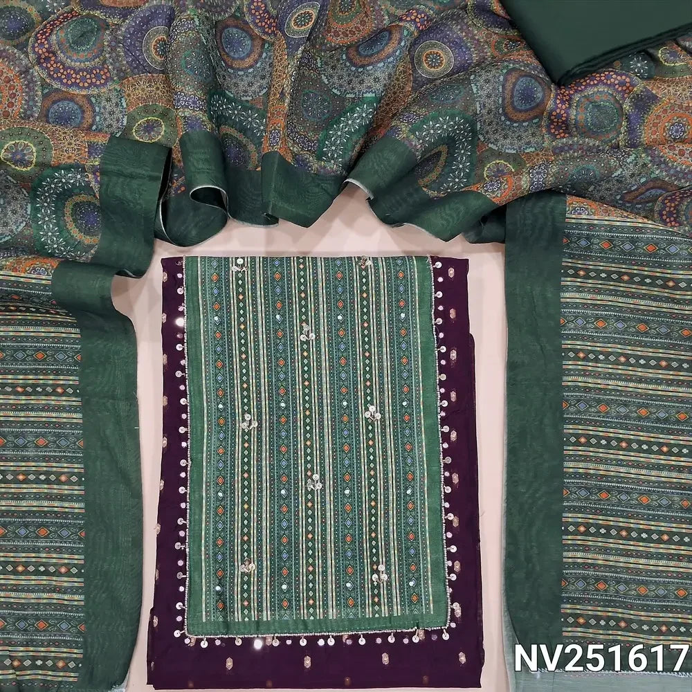 deep wine purple fancy silk cotton unstitched salwar material nv251617-Neidhal