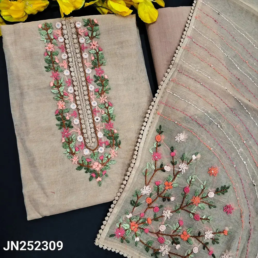 Designer beige premium super net salwar material jn252309-Neidhal