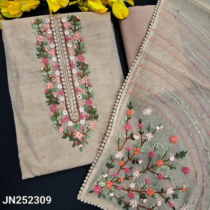 Designer beige premium super net salwar material jn252309-Neidhal