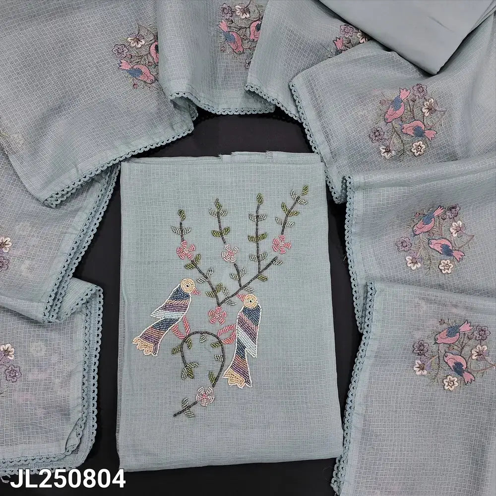Designer bluish grey premium kota salwar material jl250804-Neidhal