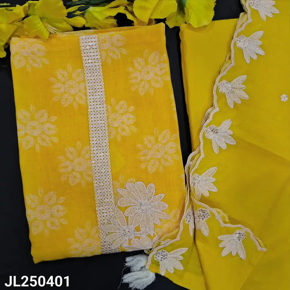 Designer mehandhi yellow premium linen salwar material jl250401-Neidhal