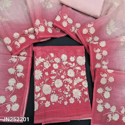 Designer pink premium linen salwar material jn252201-Neidhal