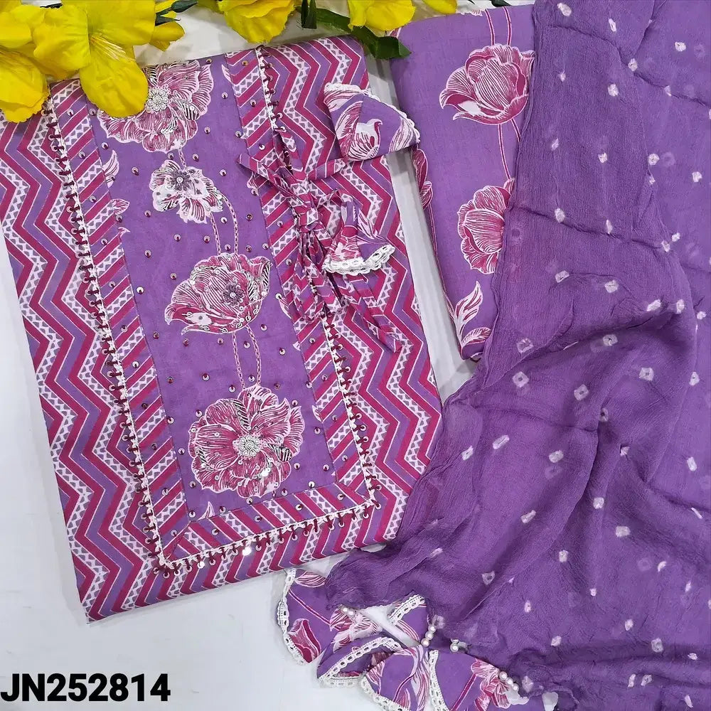 Designer pink purple premium cotton salwar material jn252814-Neidhal