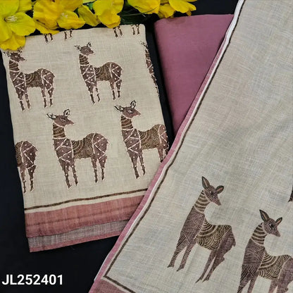 Designer rich beige tissue linen salwar material jl252501-Neidhal