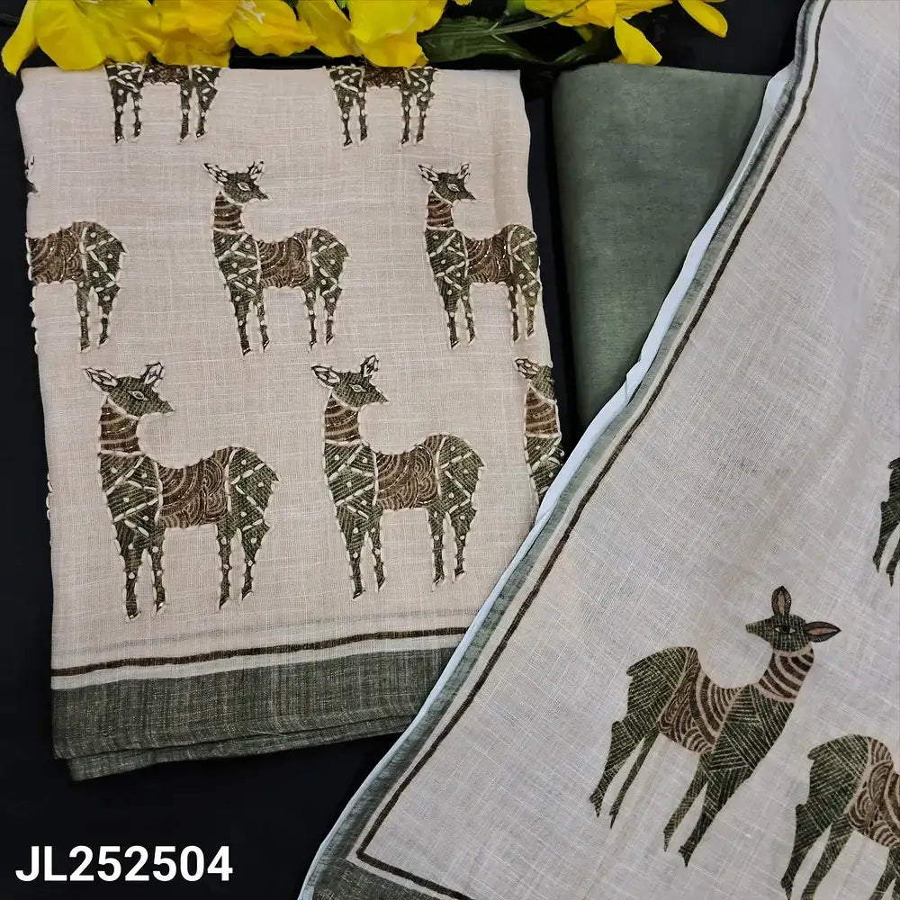 Designer rich beige tissue linen salwar material jl252504-Neidhal