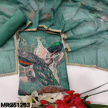 Digital printed semi linen salwar material mr251203-Neidhal