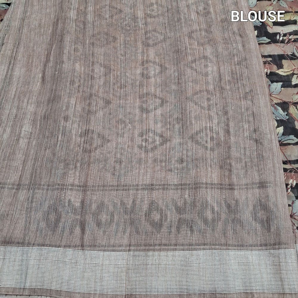 Digital printed slub silk cotton saree ns186-Neidhal