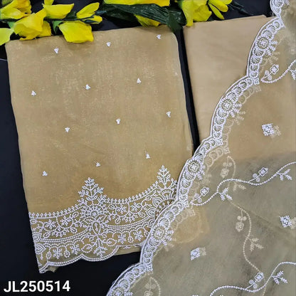 Golden beige jimmy choo salwar material jl250514-Neidhal