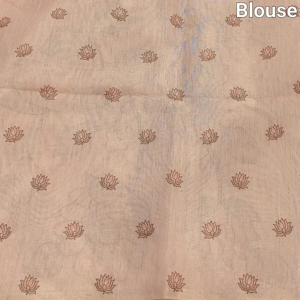 Golden beige printed tissue silk cotton saree ns169-Neidhal