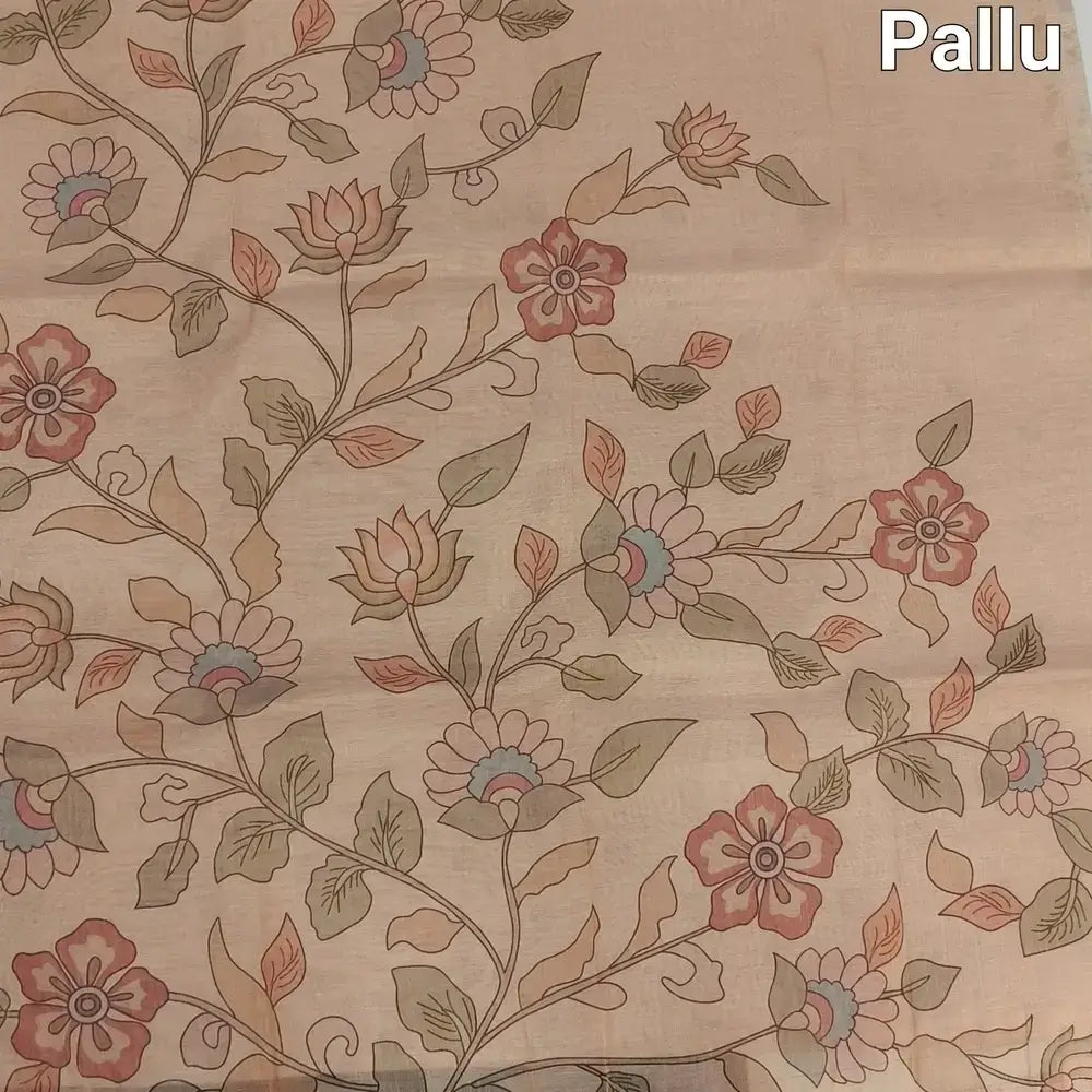 Golden beige printed tissue silk cotton saree ns169-Neidhal