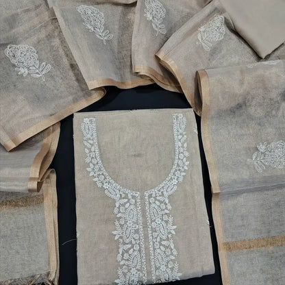 Golden beige tissue silk cotton salwar material jl252807-Neidhal